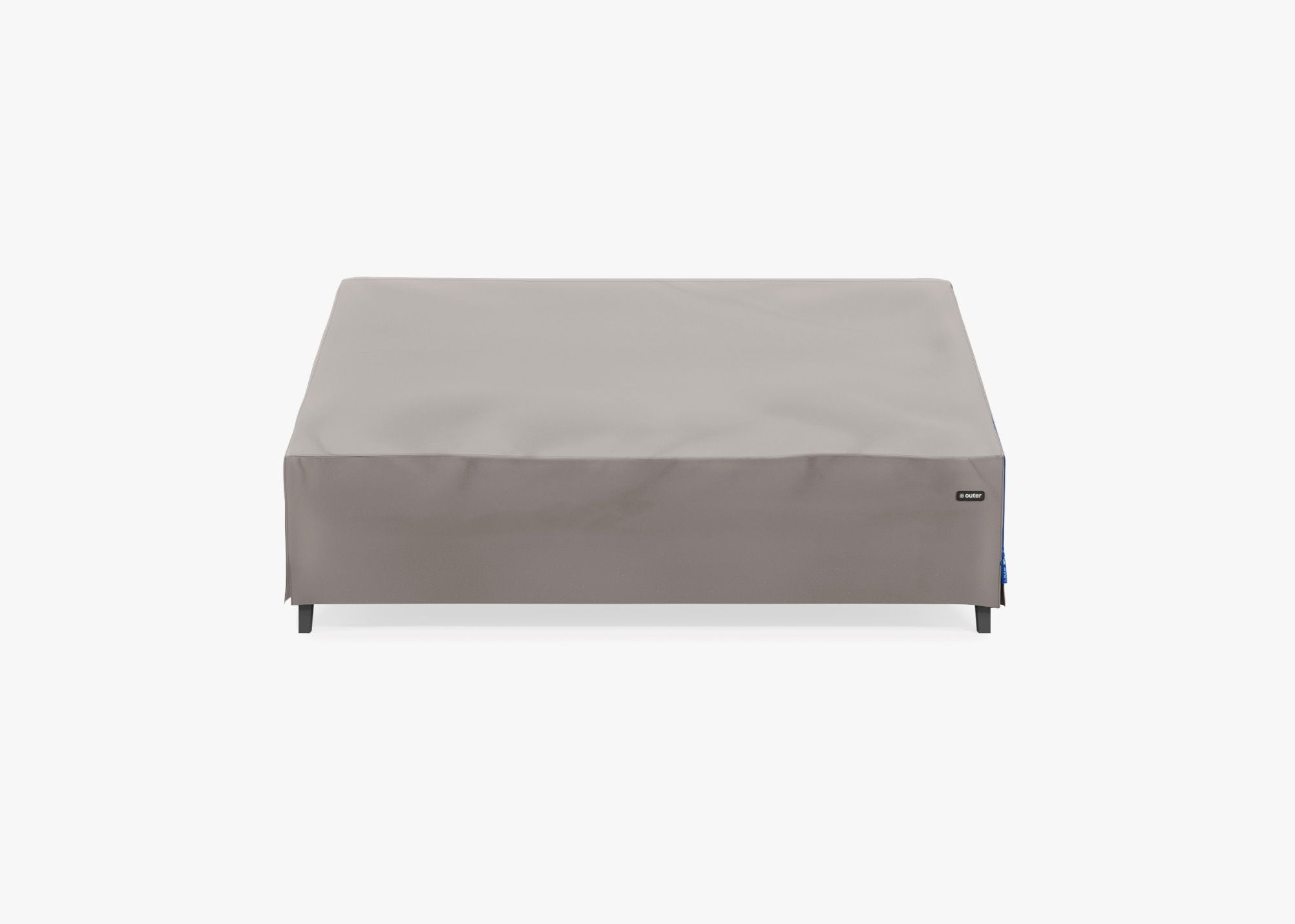 Cover for Aluminum Armless Loveseat, front. Custom fit weather protection for your Outer outdoor furniture. #title_default title