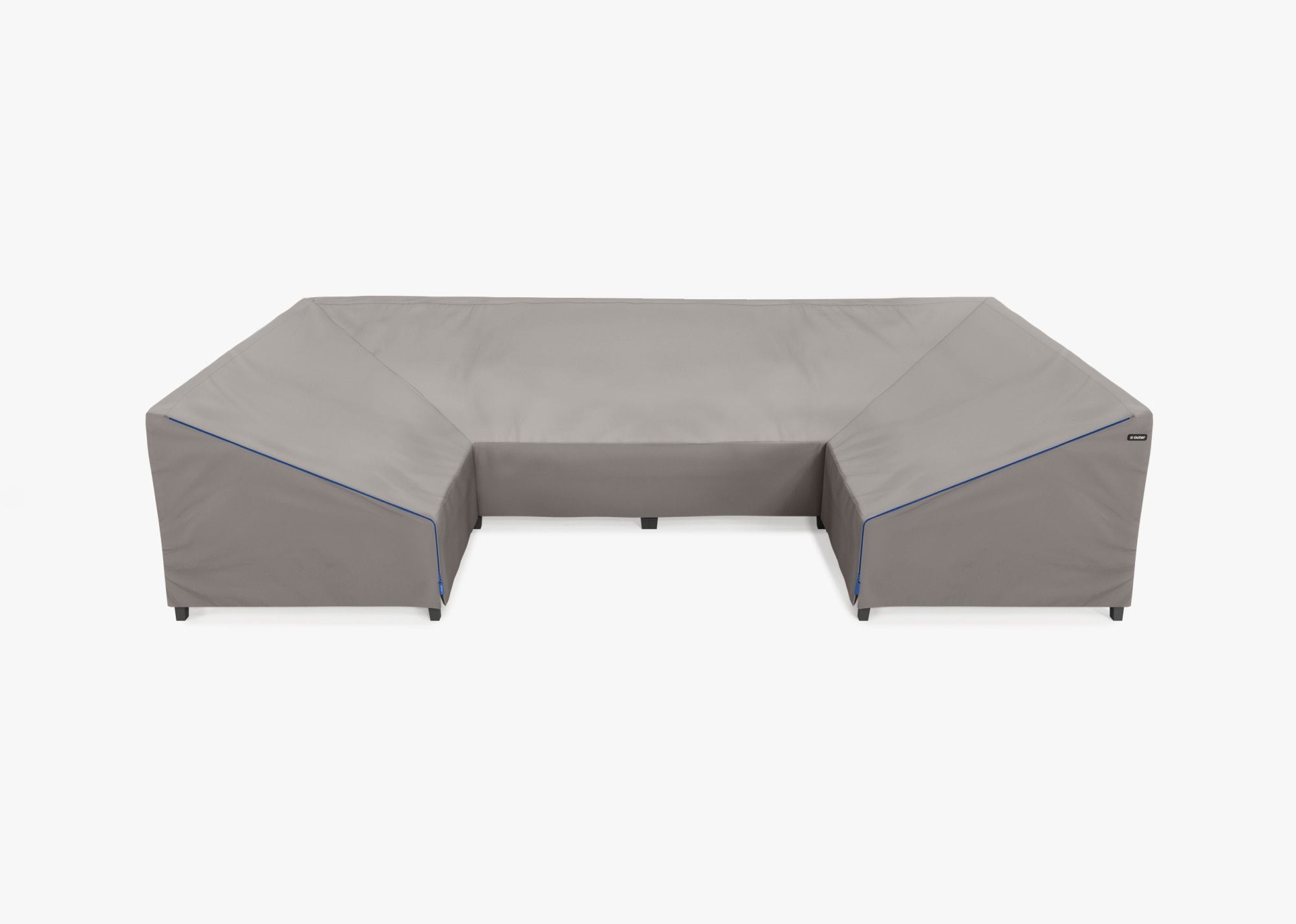 Cover for Aluminum U Sectional - 6 Seat, front. Custom fit weather protection for your Outer outdoor furniture. #title_default title