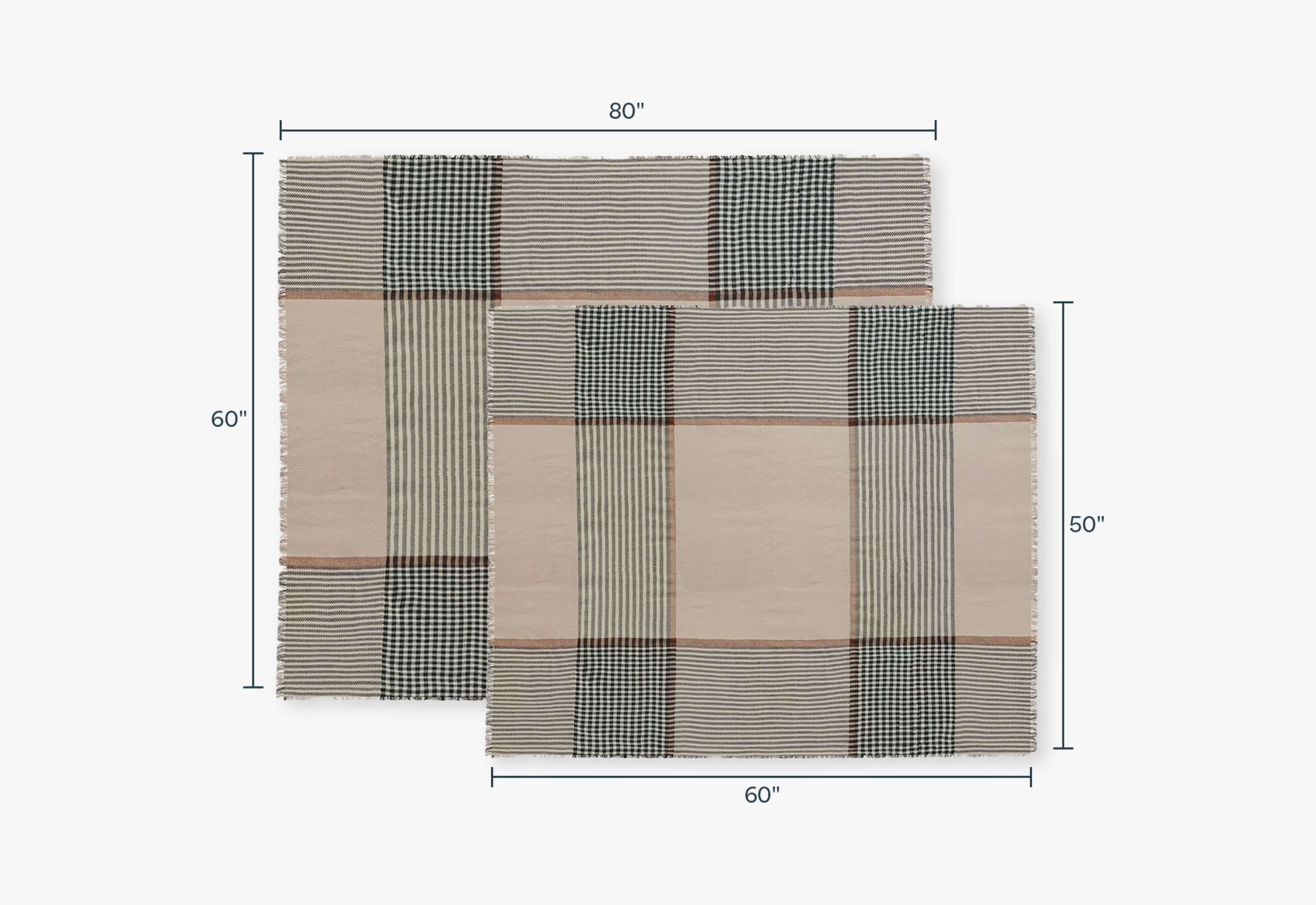 Outdoor Bug Shield Throw Blanket - Striped Plaid #color_Striped Plaid