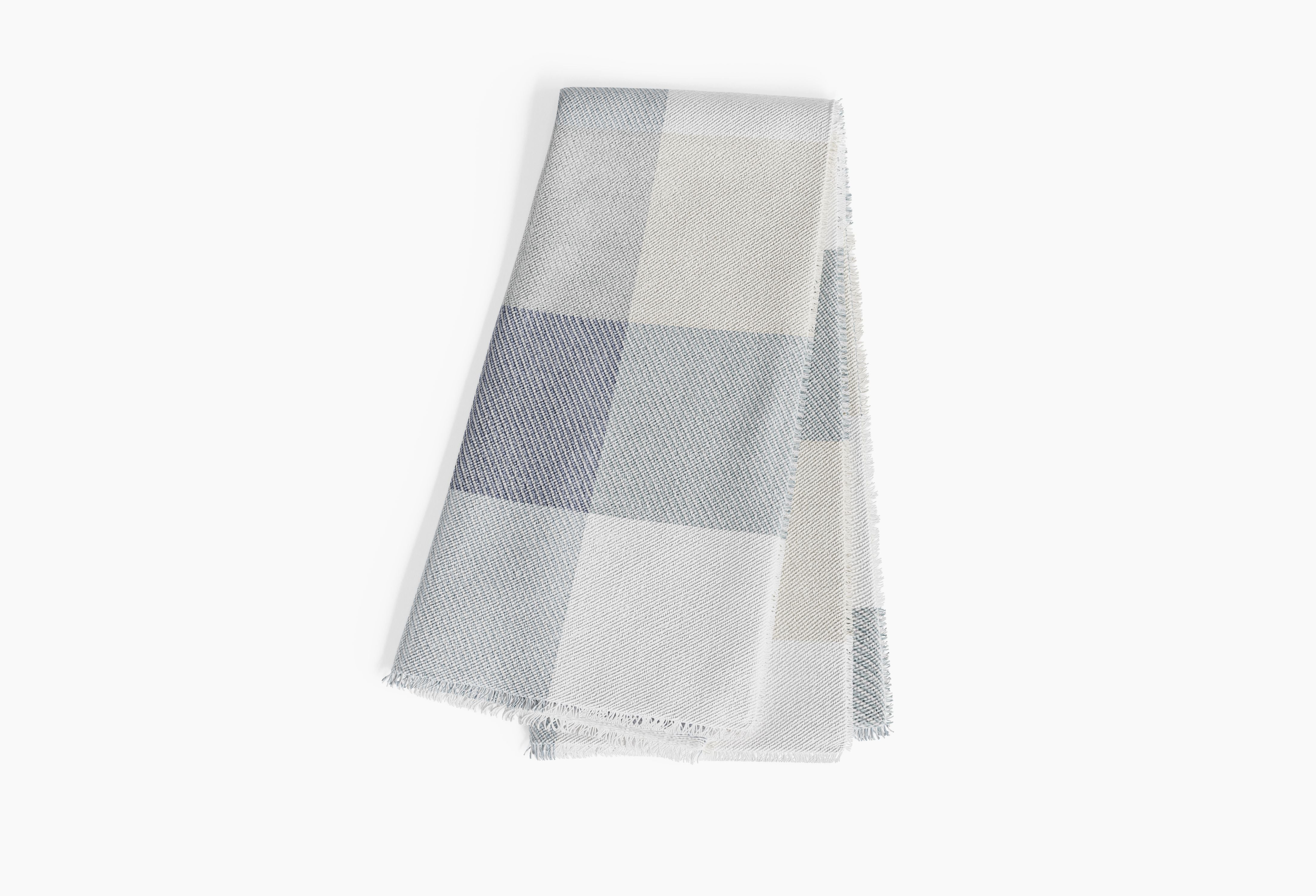 Outdoor Bug Shield Throw Blanket - #color_Stone Gray Buffalo Plaid