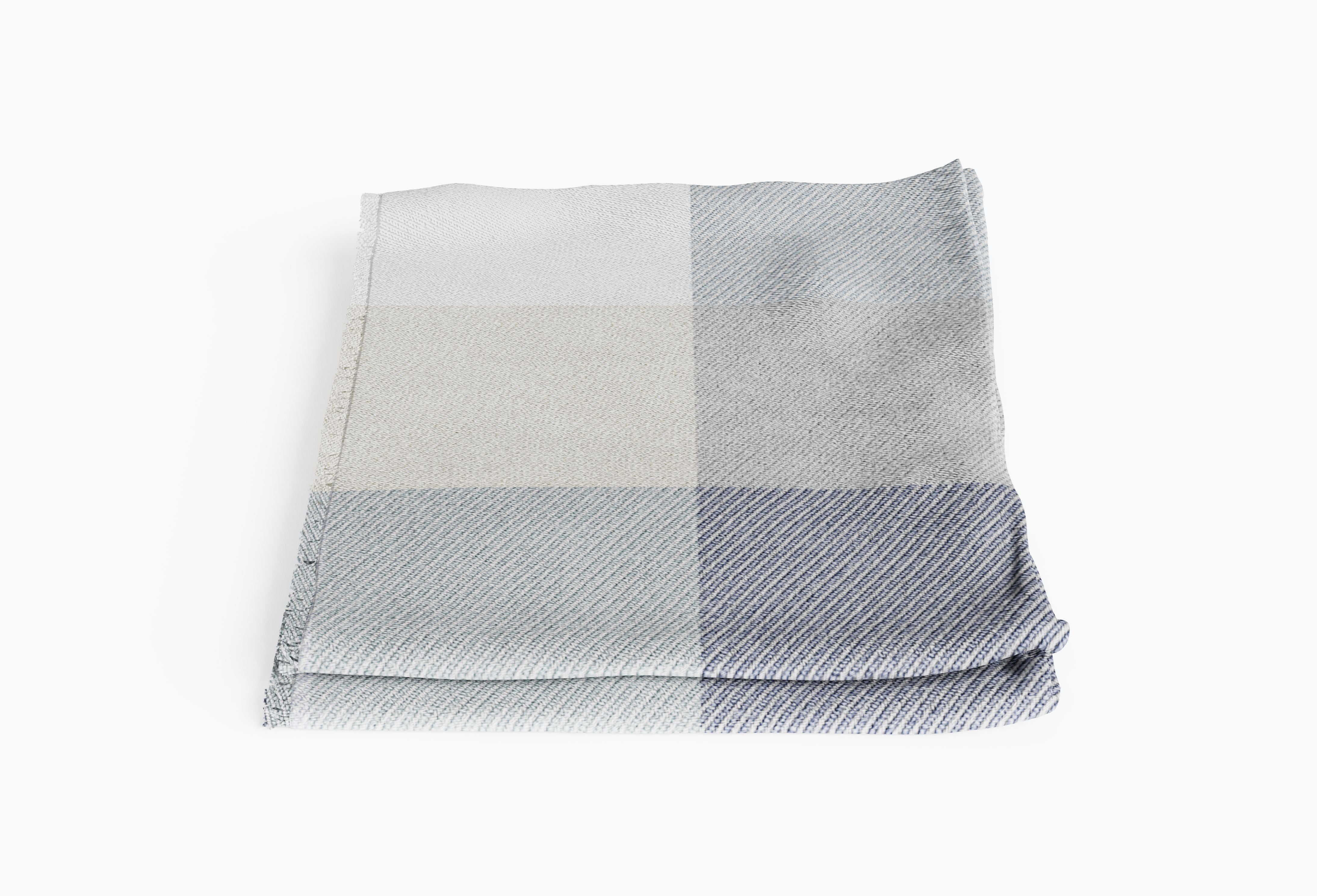 Outdoor Bug Shield Throw Blanket - Stone Gray Buffalo Plaid #color_Stone Gray Buffalo Plaid