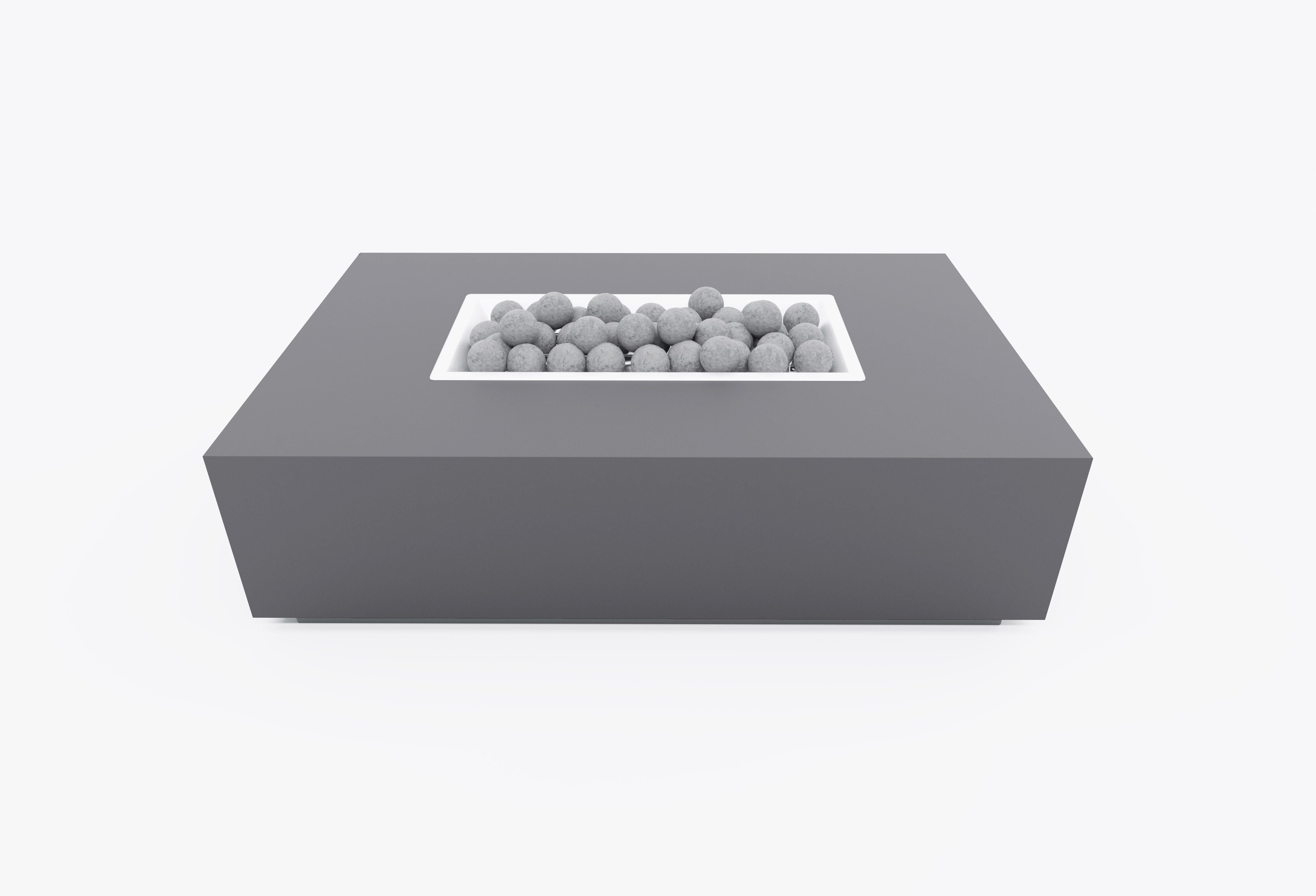 Concrete Fire Pit Table - Rectangular #style_propane