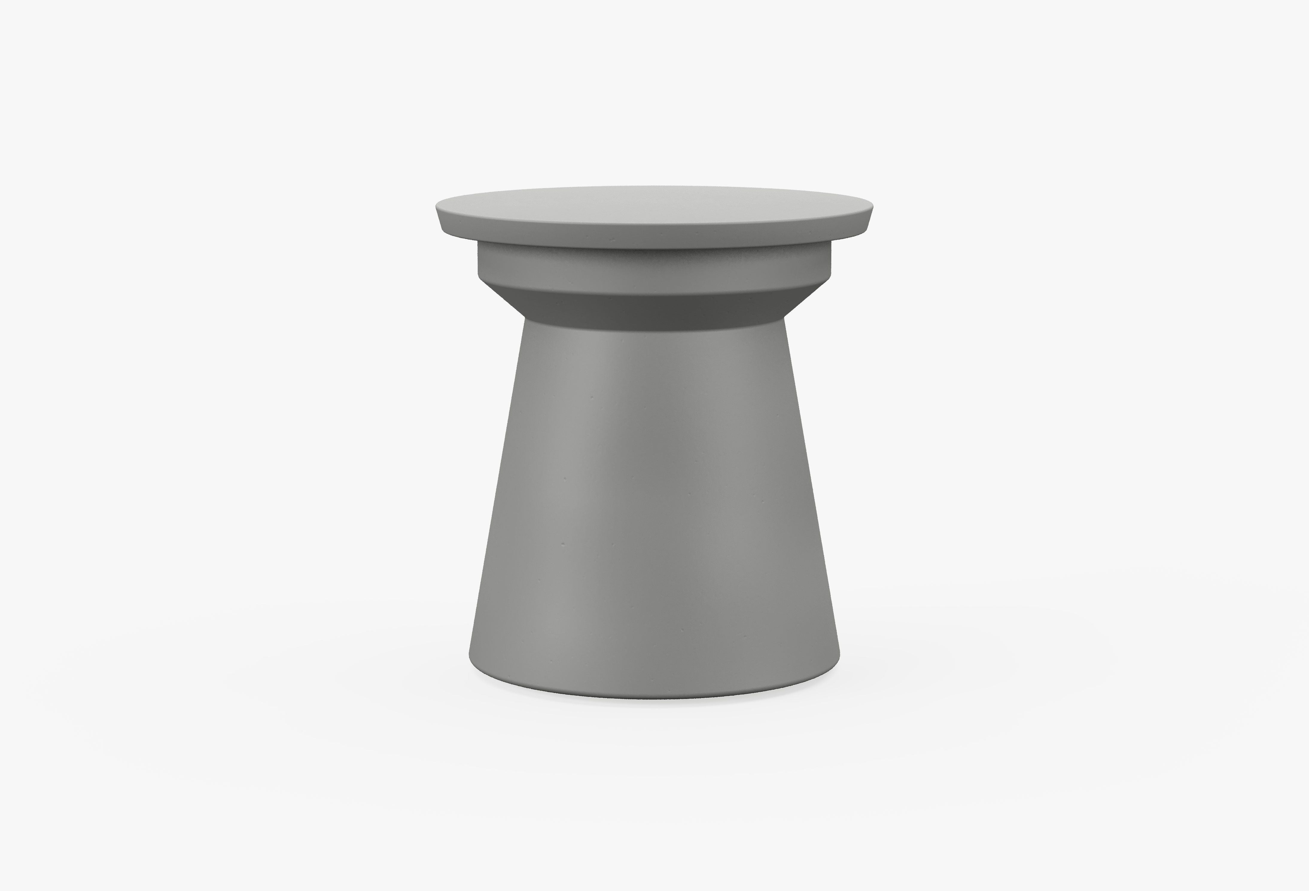 Concrete Outdoor Side Table - Classic #table color_gray