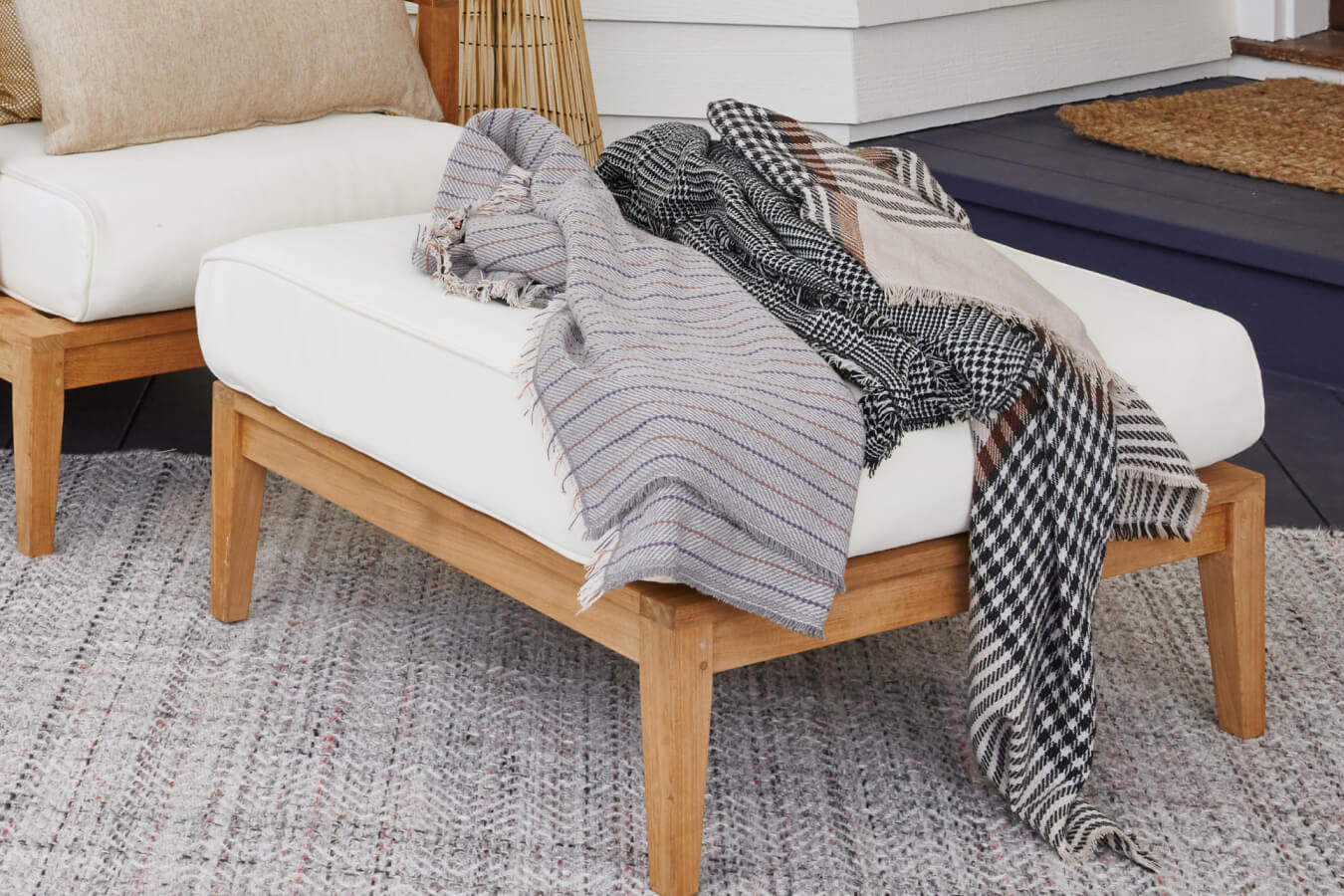 Teak Sectional Comfort With Performance Fabric Cushions