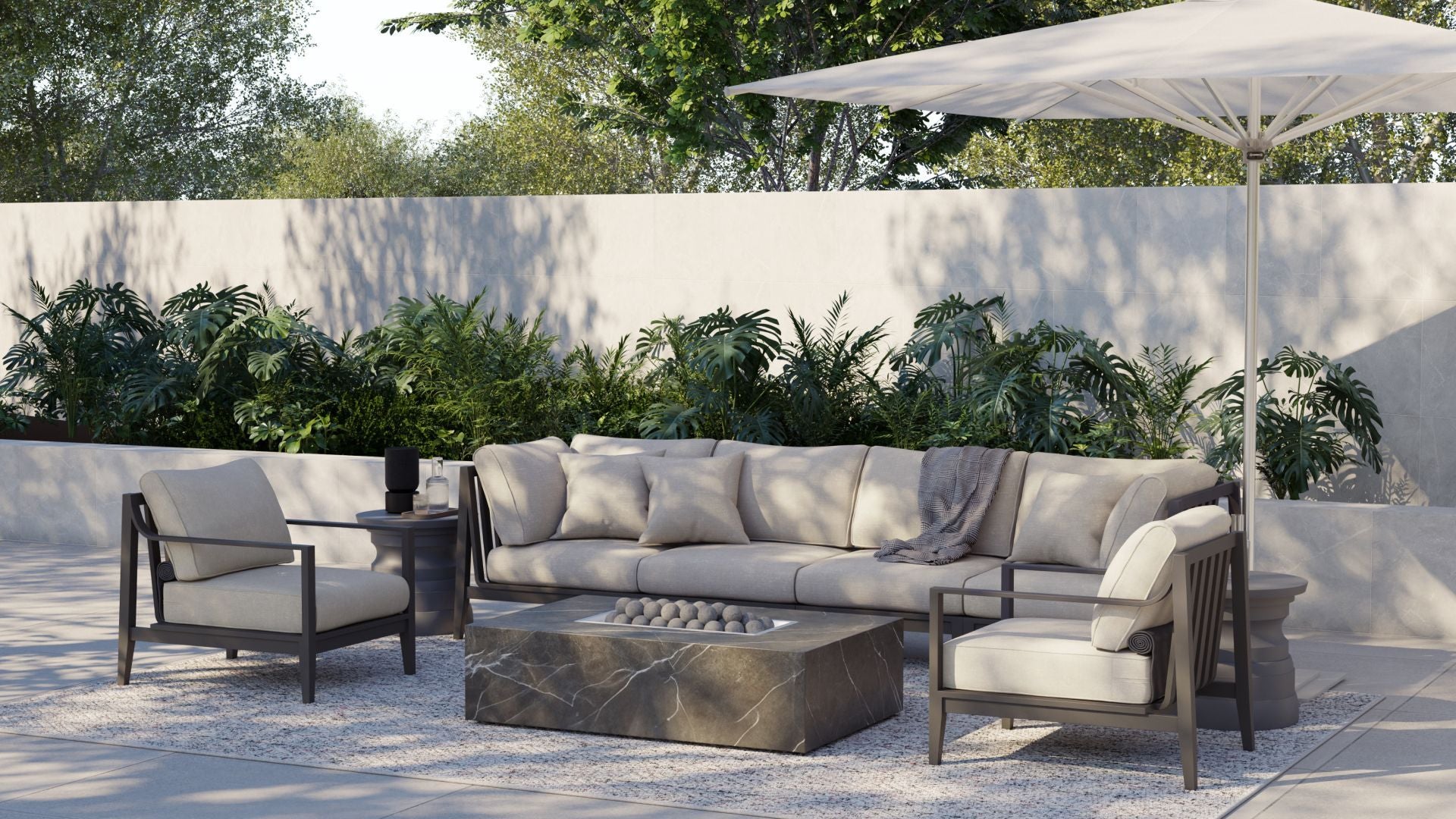 OuterWeave Outdoor Throw Pillow - 20 x 20 #color_sandstone gray