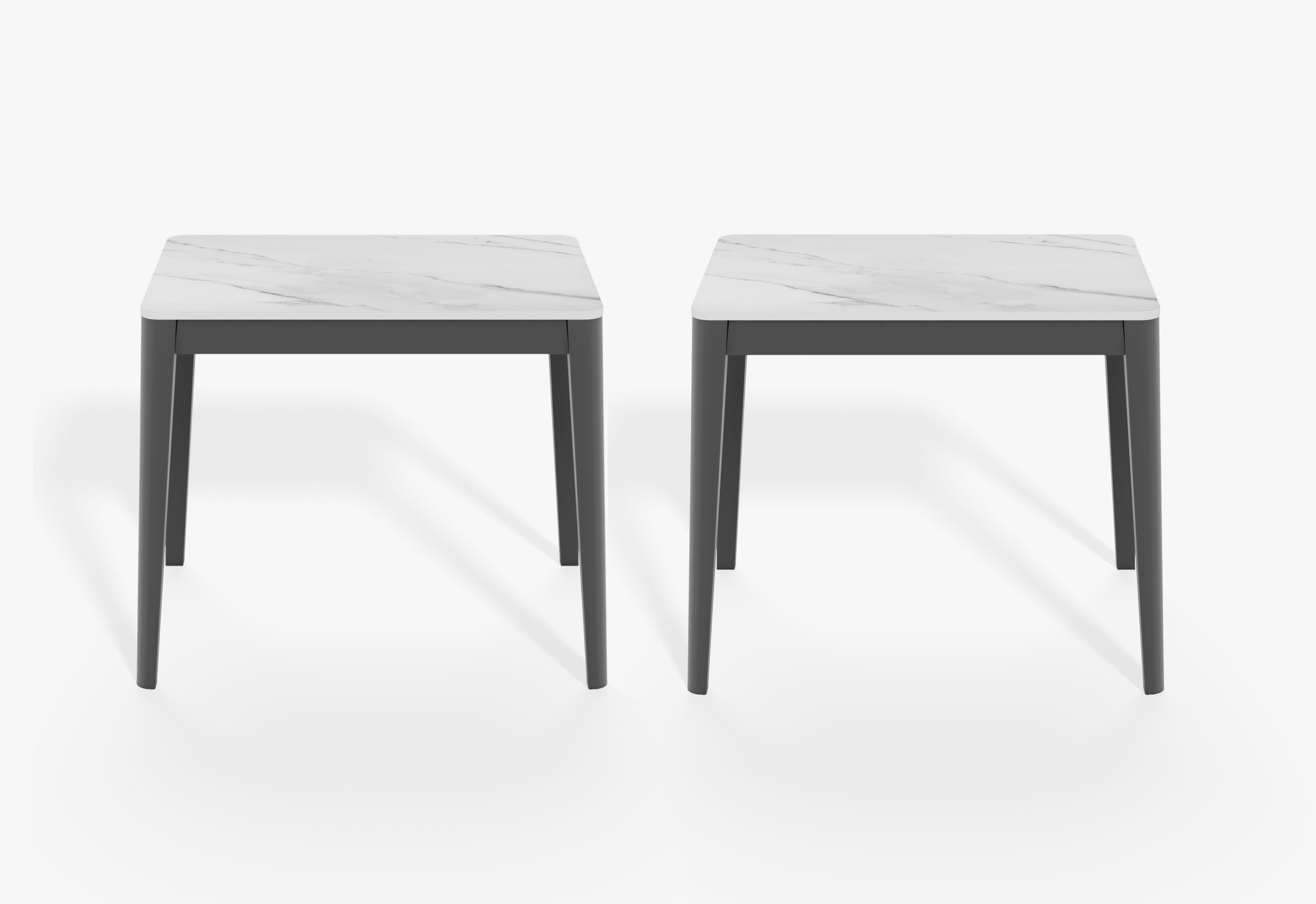 Pair of OuterStone side tables. #color_glacier white