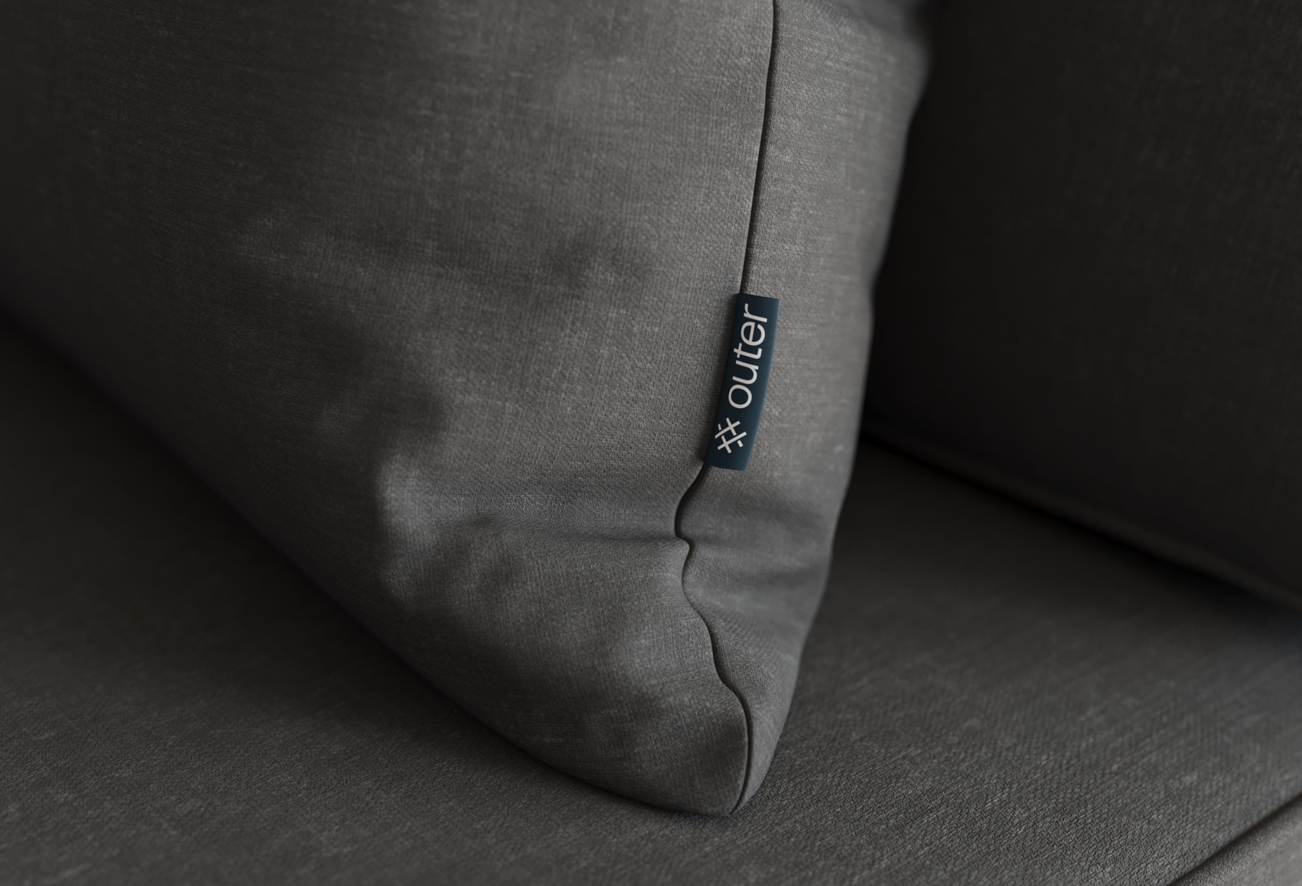 OuterWeave Outdoor Throw Pillow - 20 x 20 #color_dark pebble gray