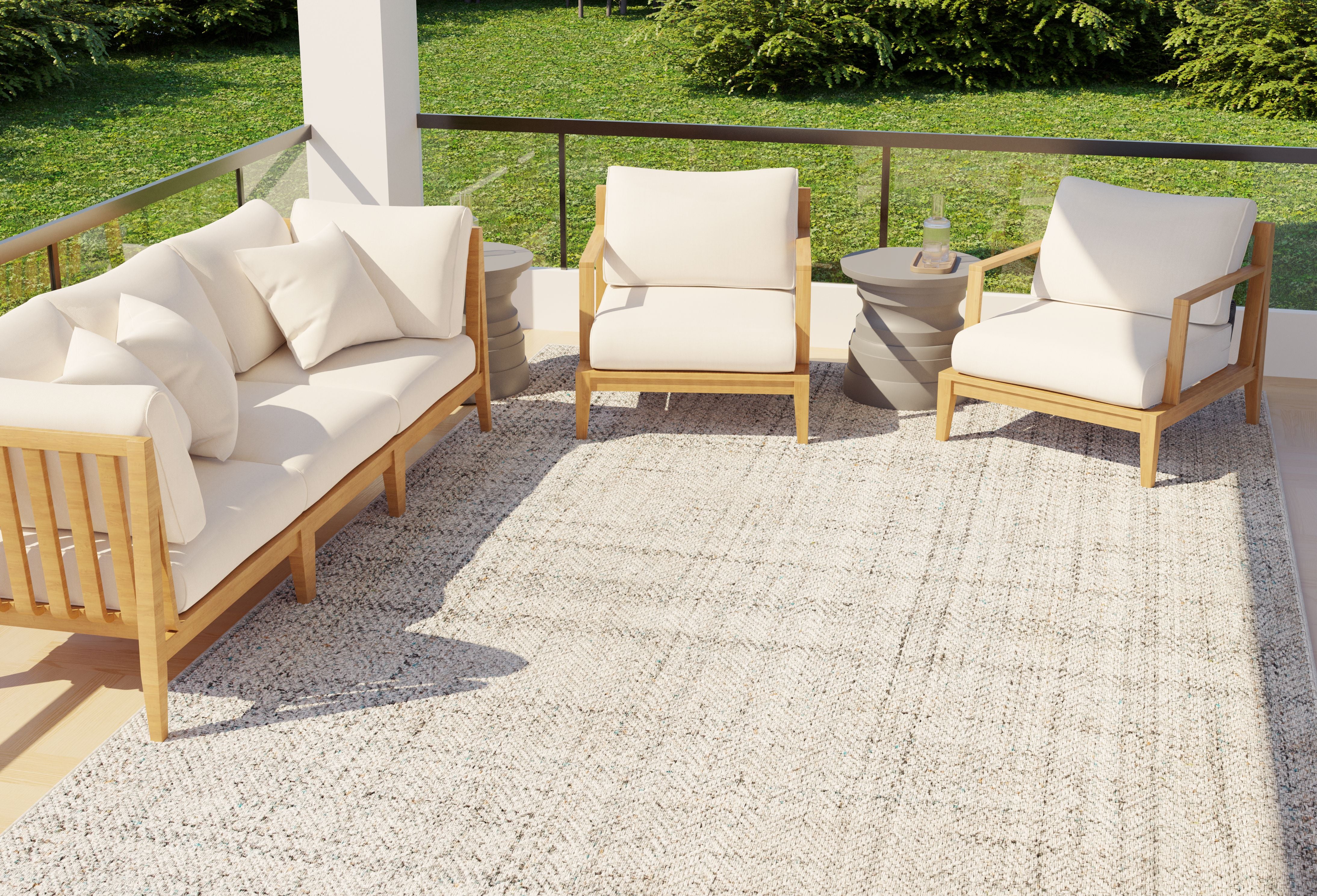 1188 Eco-Friendly Outdoor Rug in Pebble Gray
