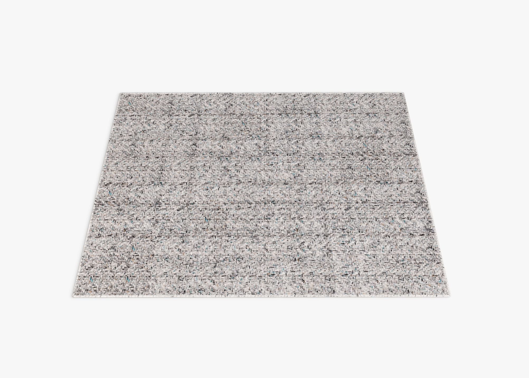 Eco-Friendly Outdoor Rug in Pebble Gray, laid flat, has a pattern that hides dirt. #color_Pebble Gray