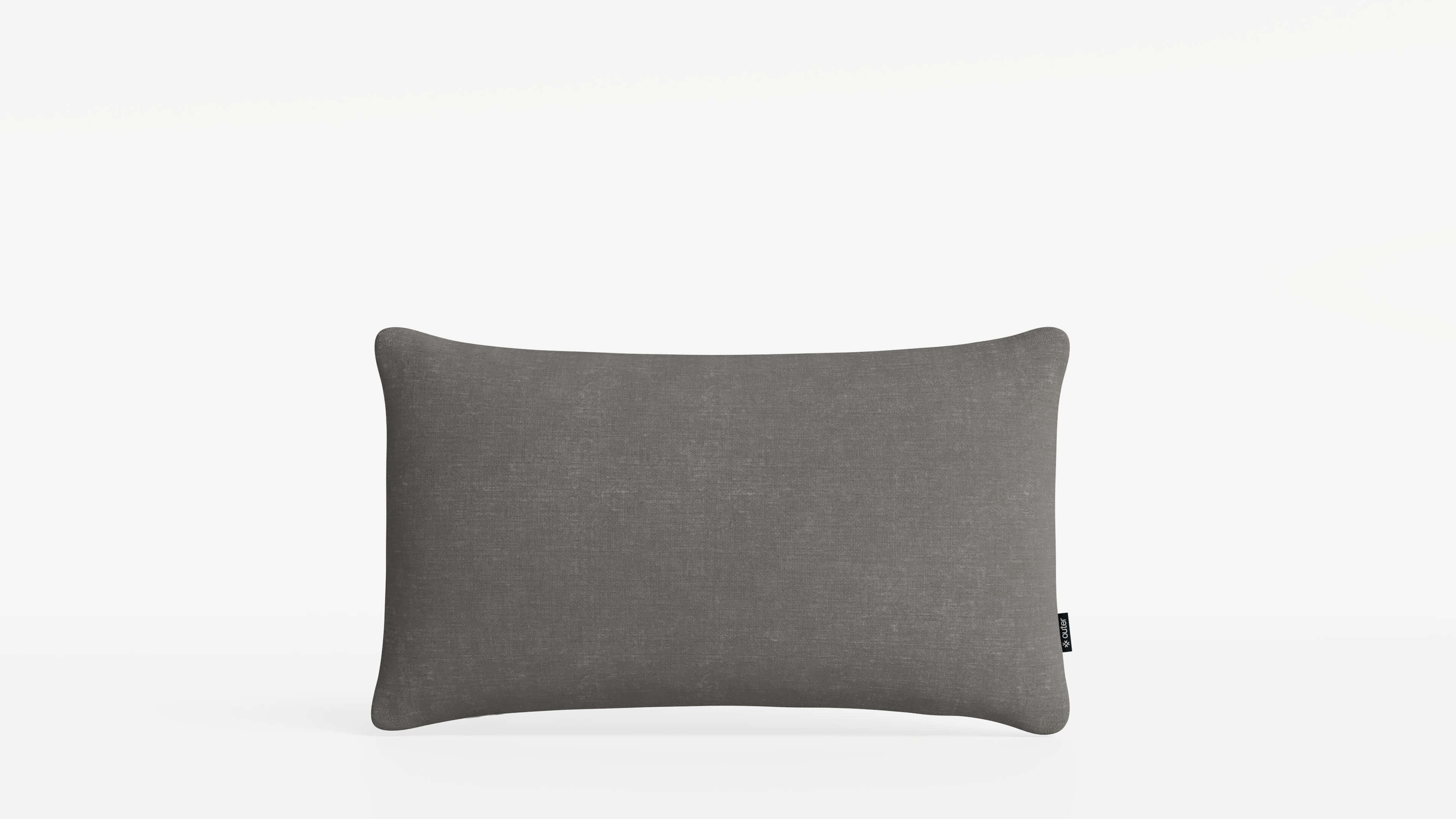 OuterWeave Outdoor Throw Pillow - 12 x 20 #color_dark pebble gray