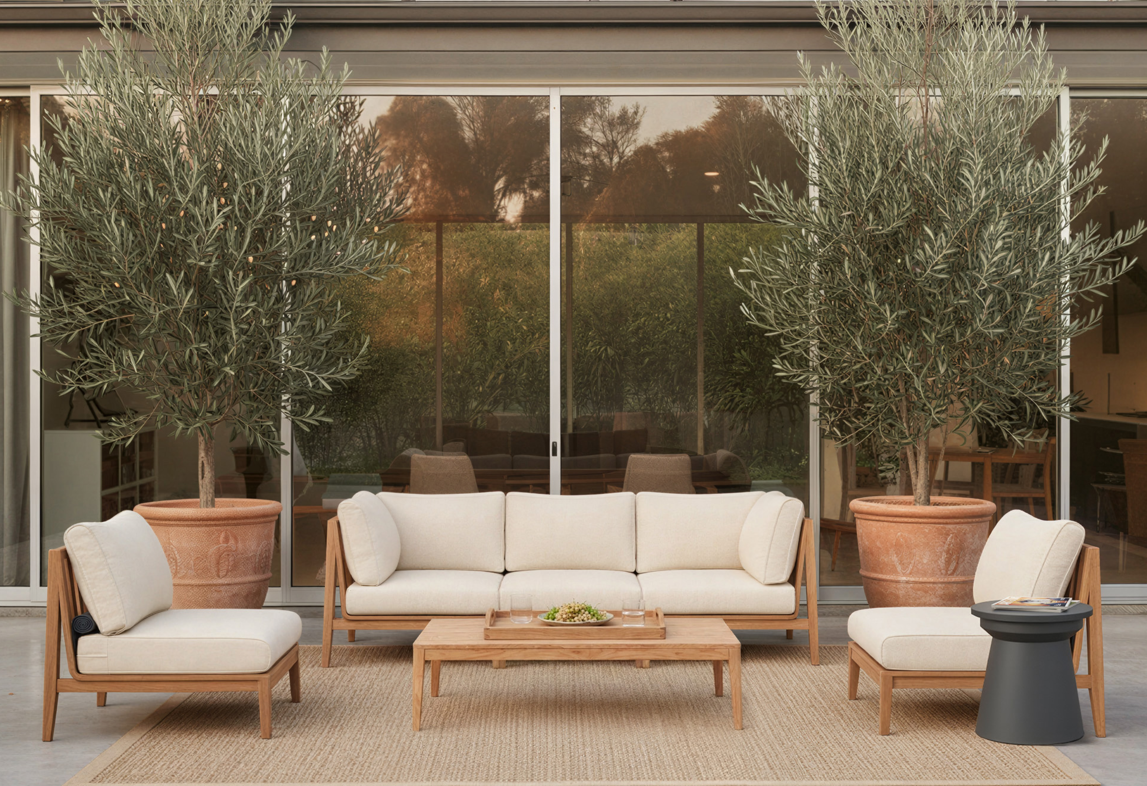 Shop teak outdoor sofas