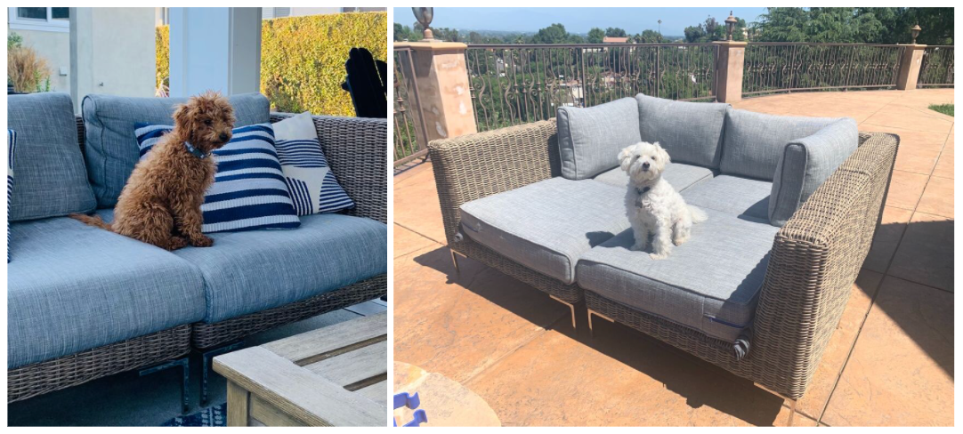 Teak Sectionals With Performance Fabric Cushions for All-Season Comfort